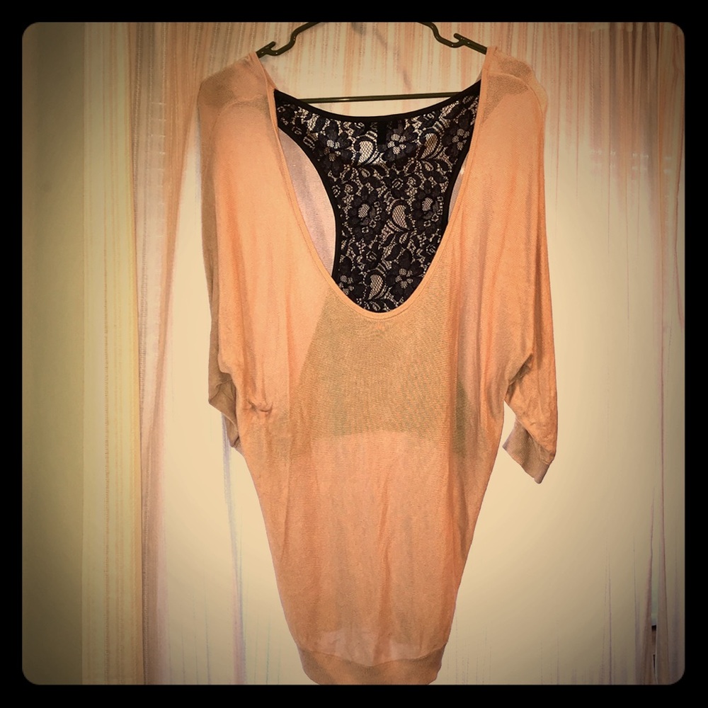 Express small rayon sheer top